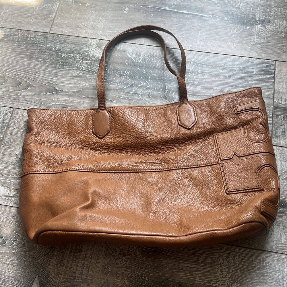 Tory Burch Brown Leather Tote Bag